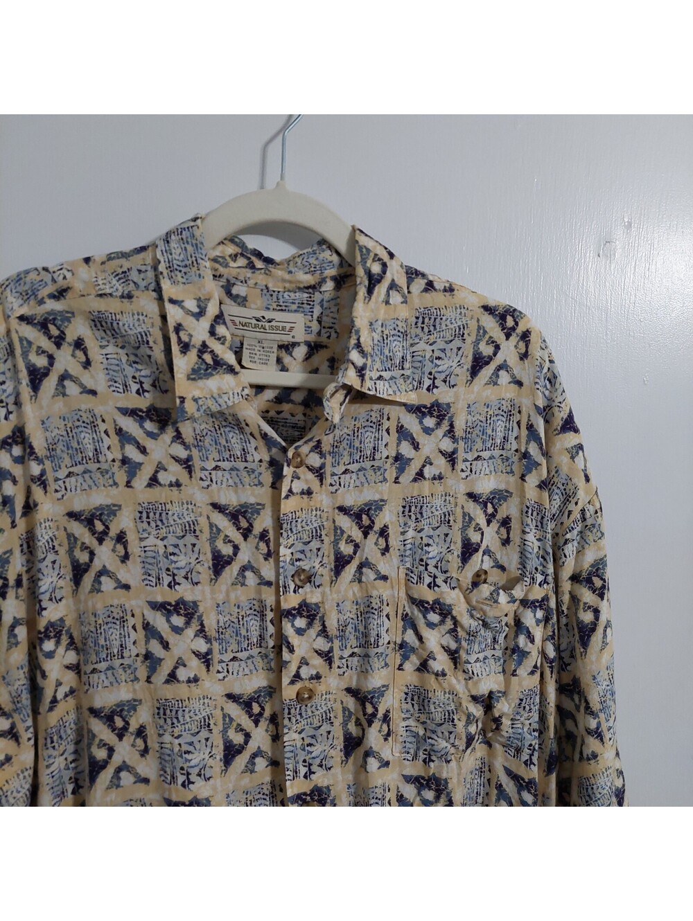 Natural Issue XL Viscose Button-Up Shirt Made in Korea